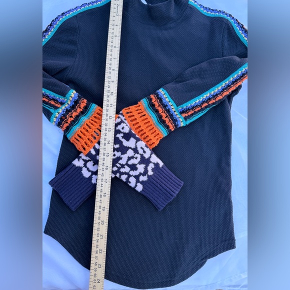 Free People | Switch It Up Crochet-Trim Thermal Top | Sz Med - Picture 7 of 10